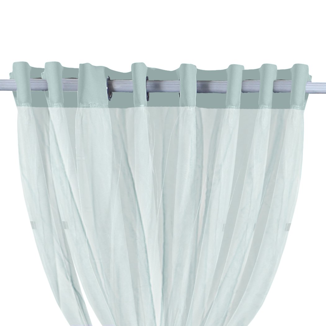 Two elegant blockout curtain panels with gauze, showcasing a modern design and grommet top for easy installation.