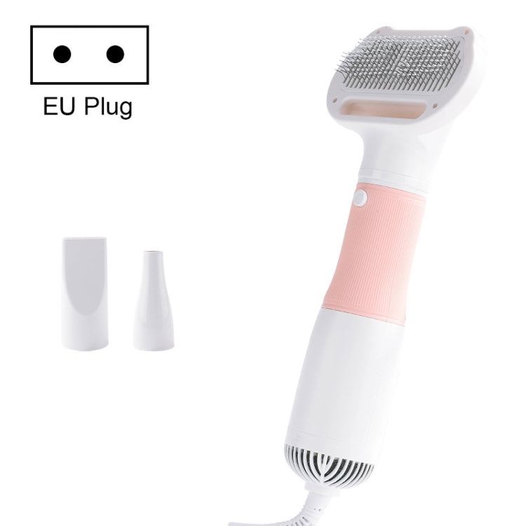 3 in 1 600W Pet Electric High Wind Hair Removal Blowing Combs with interchangeable comb heads for efficient grooming and drying.