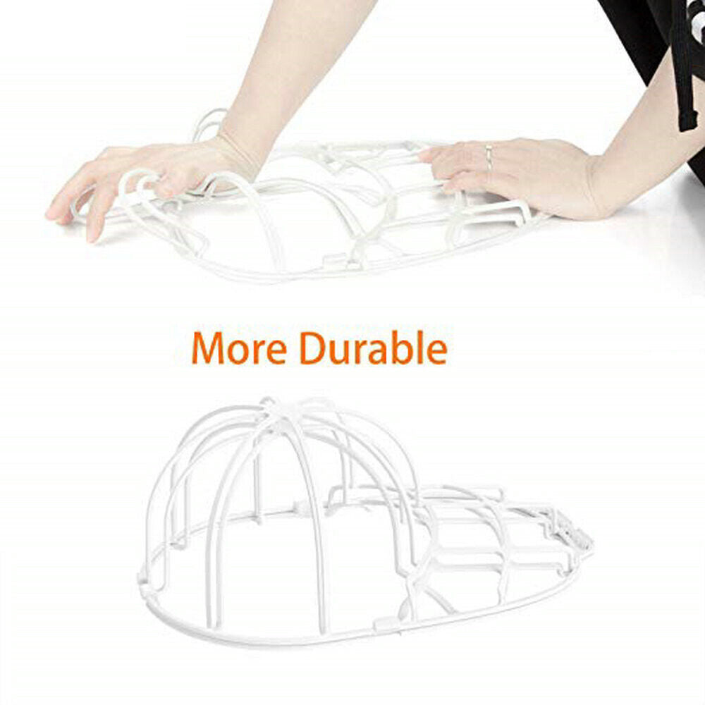 Three pack of hat washers designed for cleaning baseball caps, featuring a durable PE plastic frame that maintains cap shape during washing.