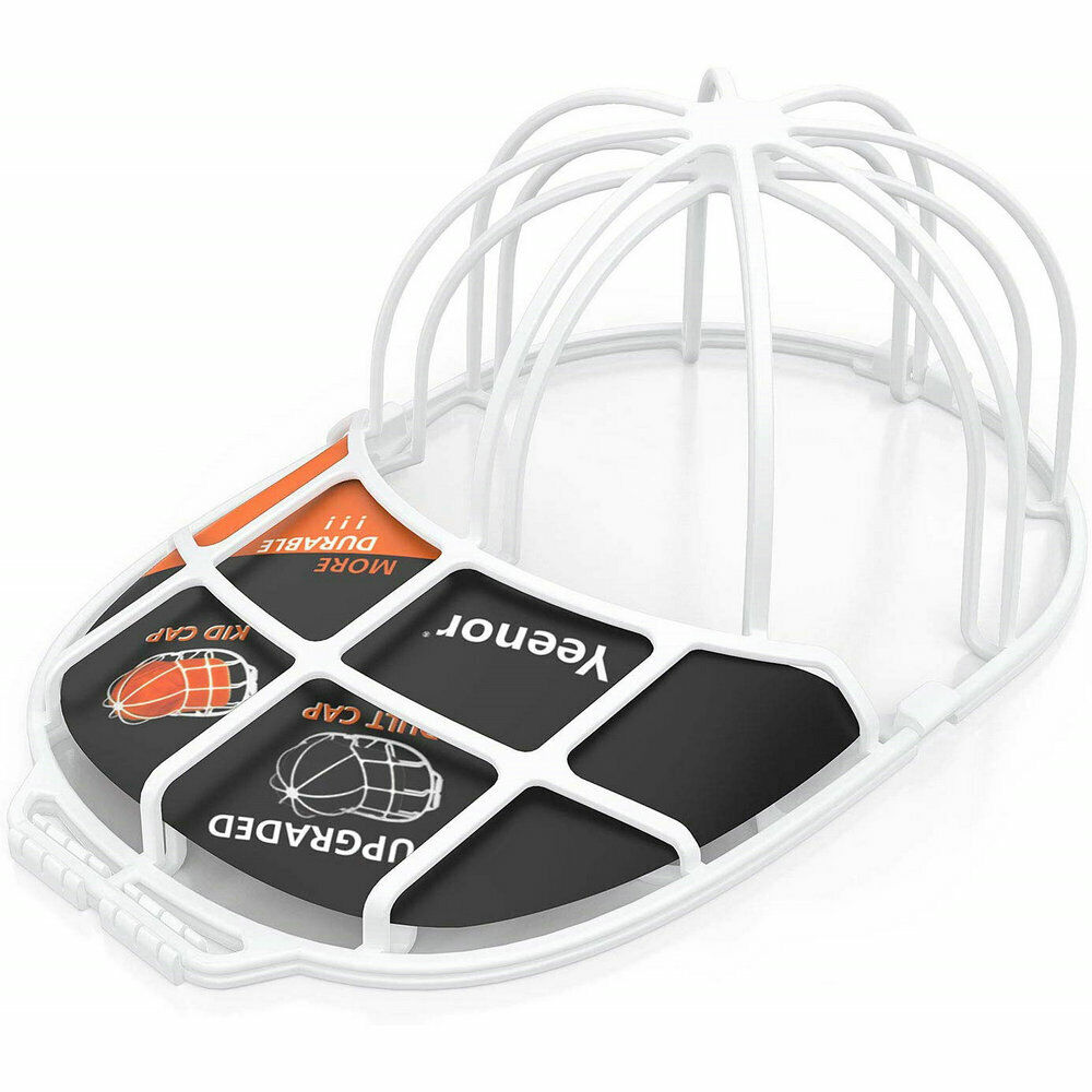 Three pack of hat washers designed for cleaning baseball caps, featuring a durable PE plastic frame that maintains cap shape during washing.