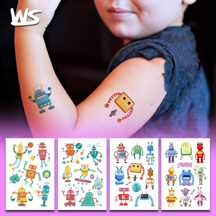 A colorful assortment of 30 PCS Children Cartoon Temporary Tattoo Stickers featuring various fun cartoon designs suitable for kids.