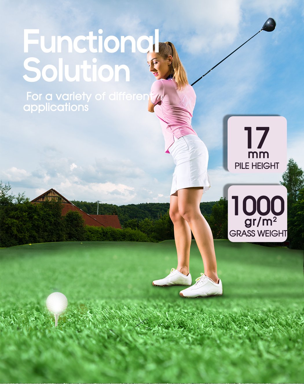 30SQM Artificial Grass Lawn Flooring in lush olive green, showcasing realistic texture and thickness for outdoor spaces.