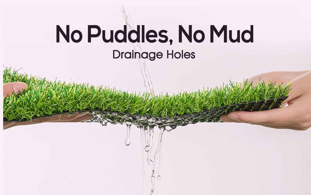 30SQM Artificial Grass Lawn Flooring in lush olive green, showcasing realistic texture and thickness for outdoor spaces.