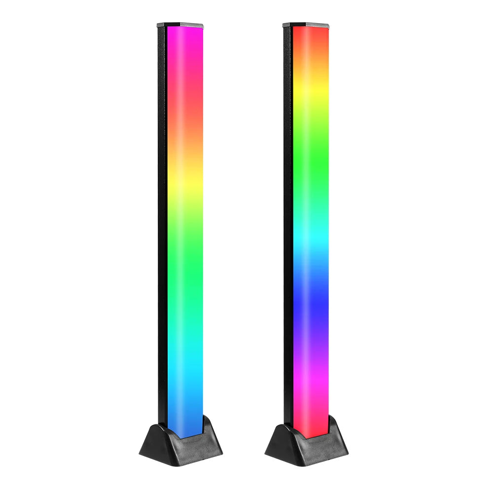 32 Bit Atmosphere Indoor Lighting LED Pickup Rhythm Lights showcasing vibrant RGB colors in a stylish black design.
