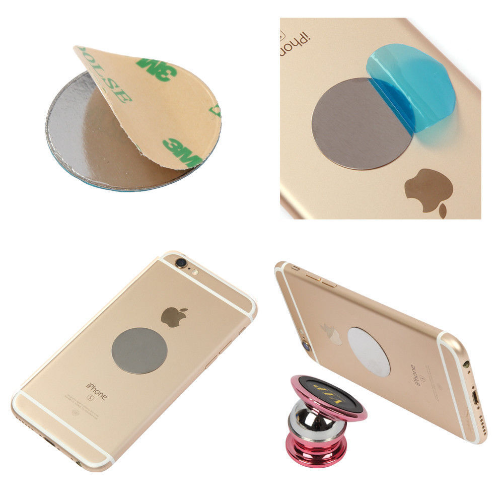 360 Degree Magnetic Car Dash Mount Holder for smartphones and tablets, showcasing its sleek design and strong magnetic grip.