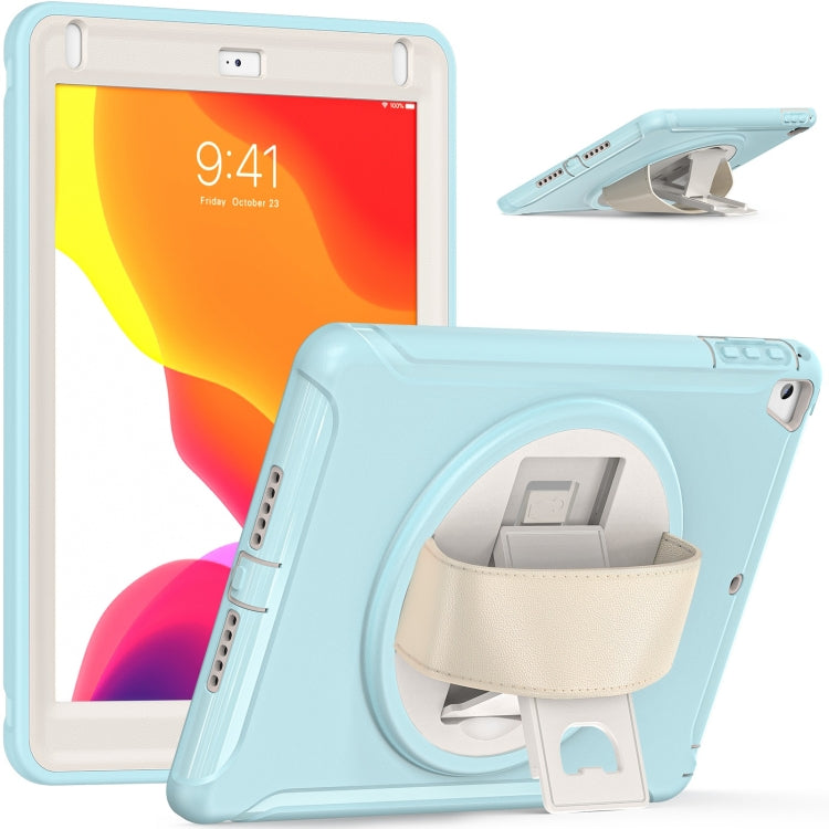 360 Degree Rotation PC and TPU Tablet Case for iPad 9.7, showcasing its protective features and design.