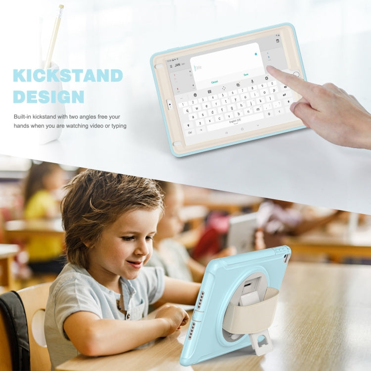 360 Degree Rotation PC and TPU Tablet Case for iPad 9.7, showcasing its protective features and design.