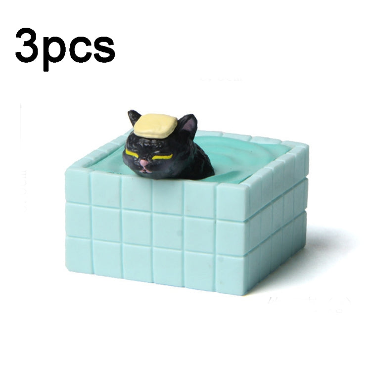 3D Cute Bath Cat Fridge Sticker in resin, featuring a playful cat design, perfect for decoration and miniature landscapes.