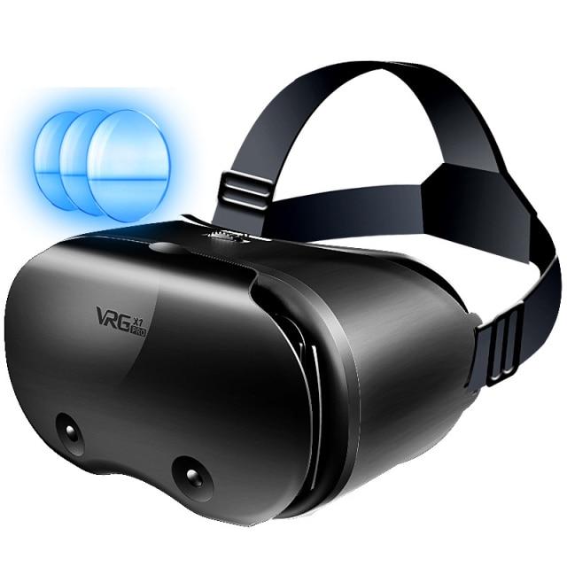 3D Helmet Virtual Reality VR Glasses designed for 5 to 7 inch smartphones, featuring a comfortable fit and immersive viewing experience.