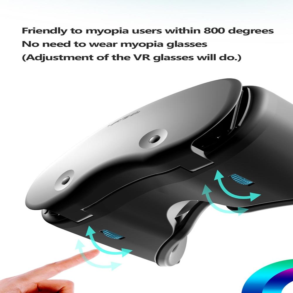3D Helmet Virtual Reality VR Glasses designed for 5 to 7 inch smartphones, featuring a comfortable fit and immersive viewing experience.
