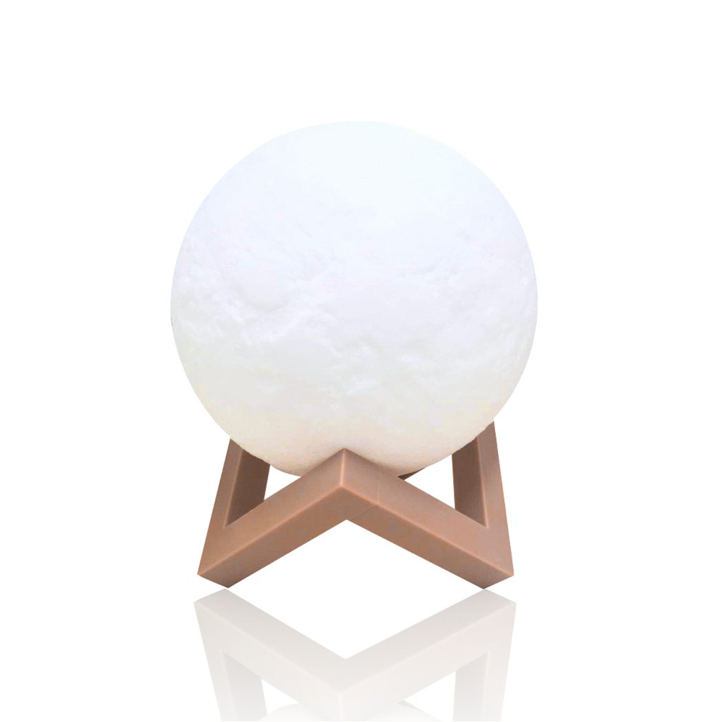 3D Magical Moon Lamp with USB LED Night Light, showcasing realistic moon surface details and touch sensor control.