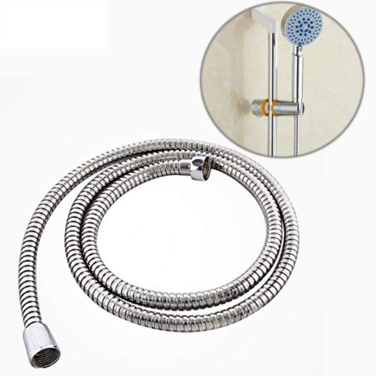 3m Flexible Stainless Steel Showerhead Hose Pipe with double interlock design and PVC inner pipe, showcasing its durability and flexibility.