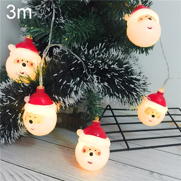 3m Santa Claus LED Holiday String Light with 20 warm white LEDs, perfect for festive decorations.