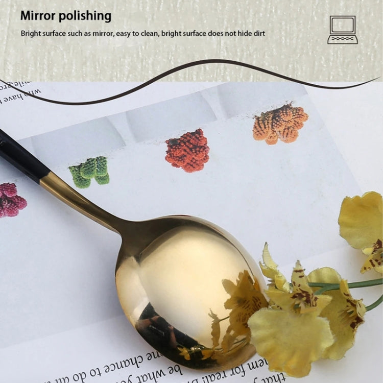 3pcs Stainless Steel Glossy Mirror Flatware Gift Set featuring a fork, spoon, and knife/chopsticks with a shiny finish.