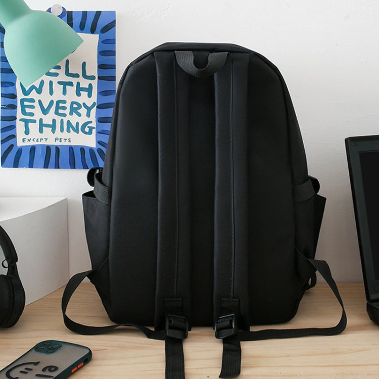 4 In 1 Students Lightweight Shoulder Bag Backpack showcasing its multiple compartments and ergonomic design, perfect for school use.