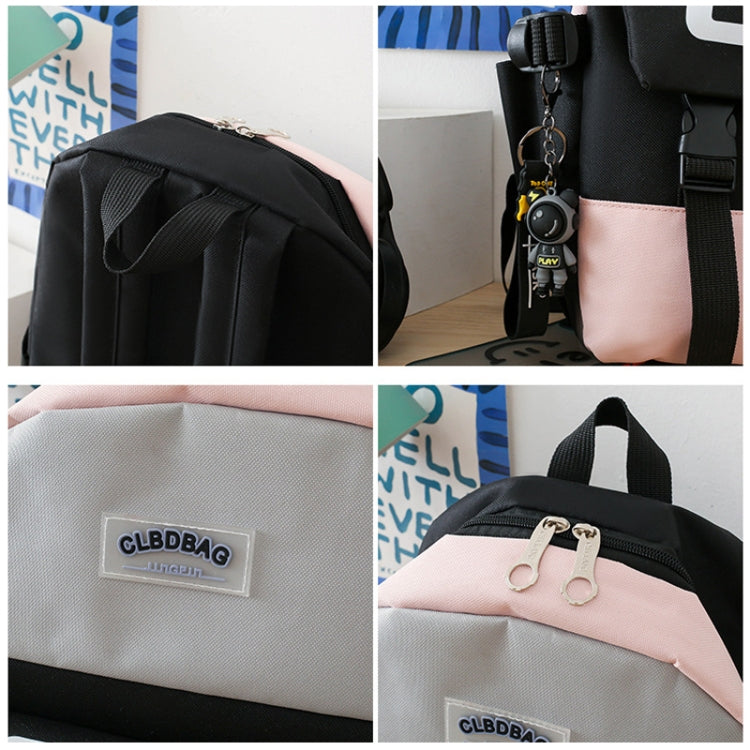 4 In 1 Students Lightweight Shoulder Bag Backpack showcasing its multiple compartments and ergonomic design, ideal for students.