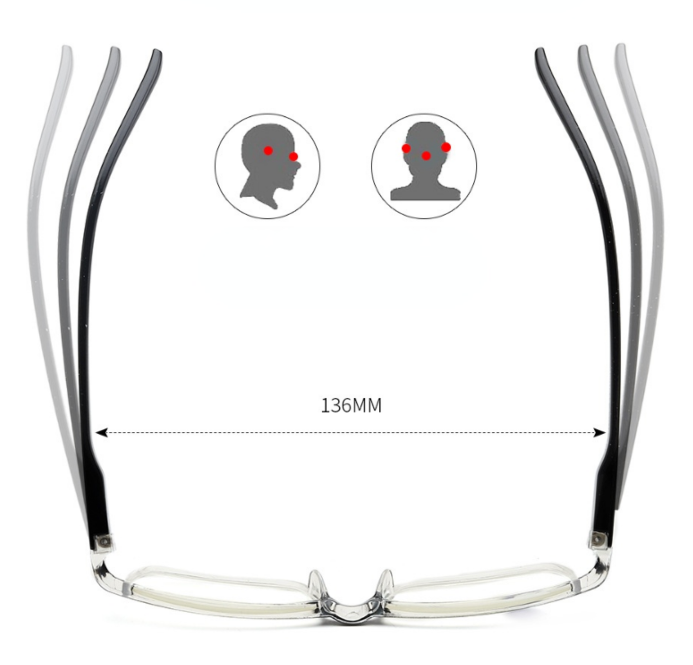 Four pairs of stylish anti-blue light reading glasses with HD lenses and spring hinges, suitable for both men and women.