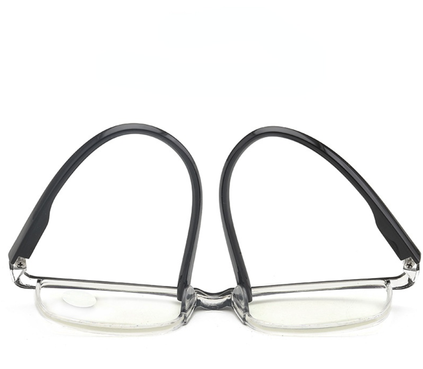 Four pairs of stylish anti-blue light reading glasses with HD lenses and spring hinges, suitable for both men and women.