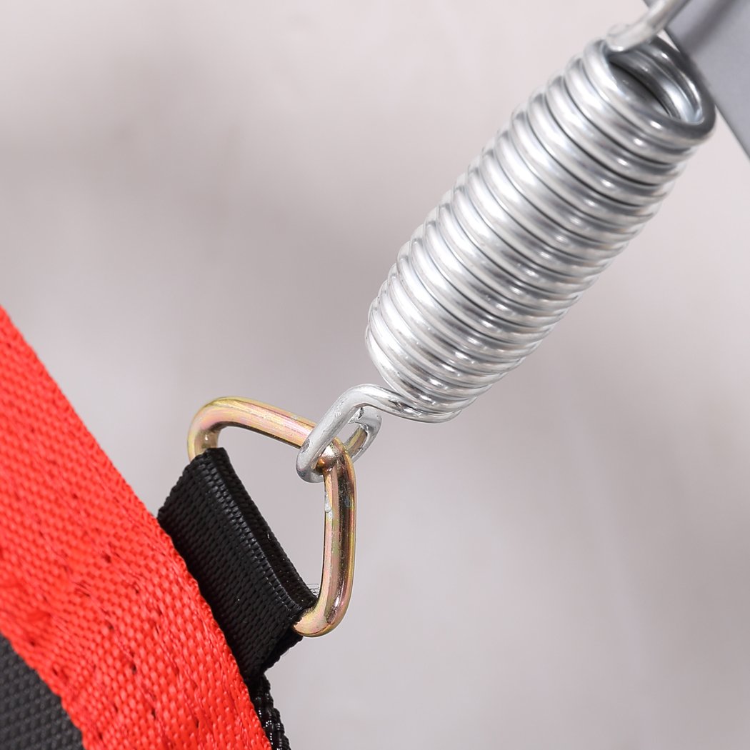 A 40-inch foldable fitness trampoline with a handrail, designed for cardio workouts and weight loss, featuring a sturdy construction and adjustable height.