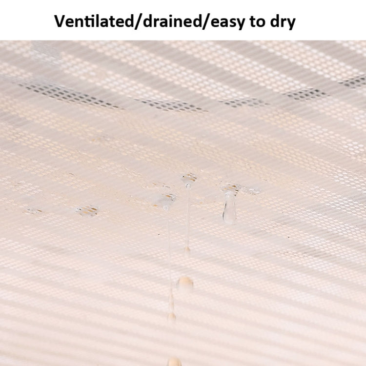 A 40 x 60cm foldable drying net designed for drying clothes, fish, and vegetables, featuring a windproof hook and zipper design.