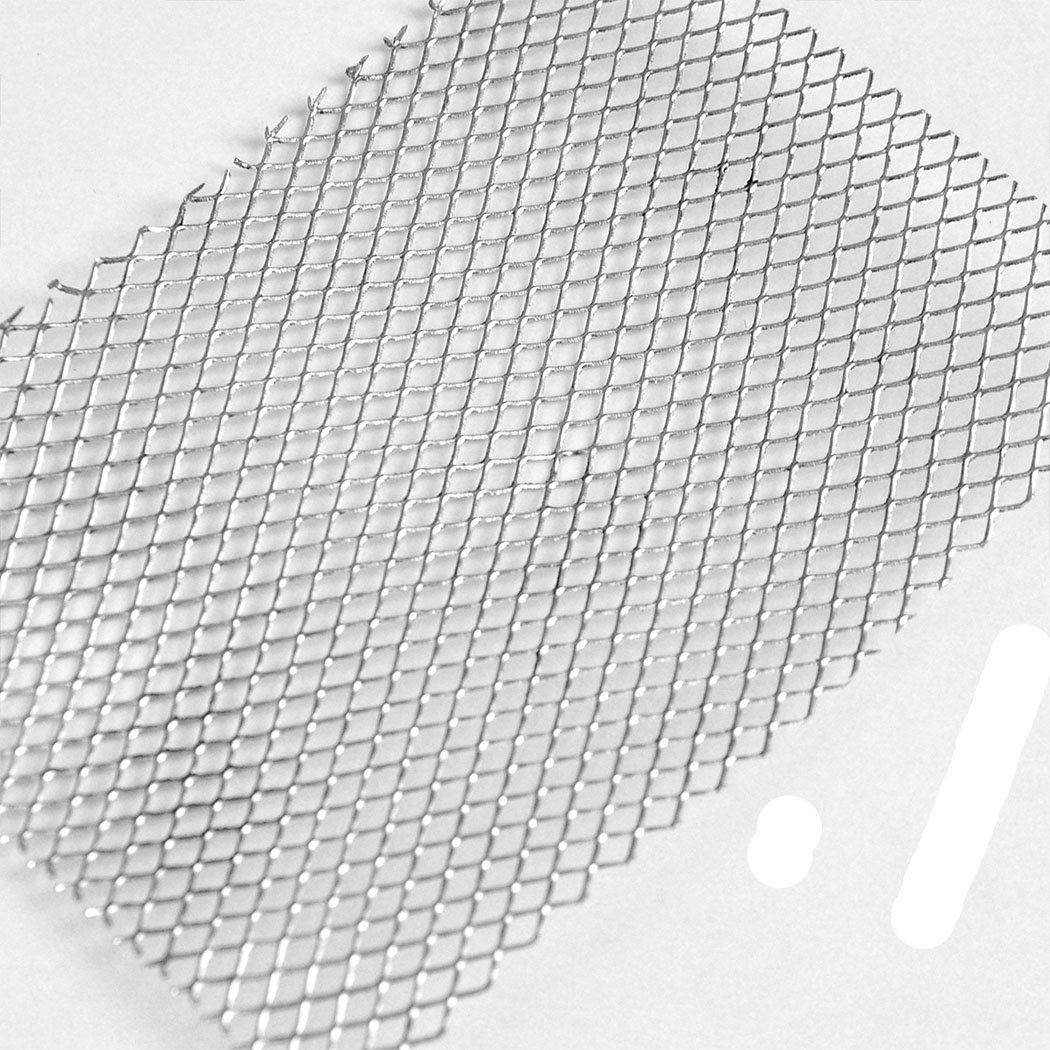 40m Aluminium Gutter Mesh Guard, silver color, designed to block leaves and debris while allowing free-flowing water.