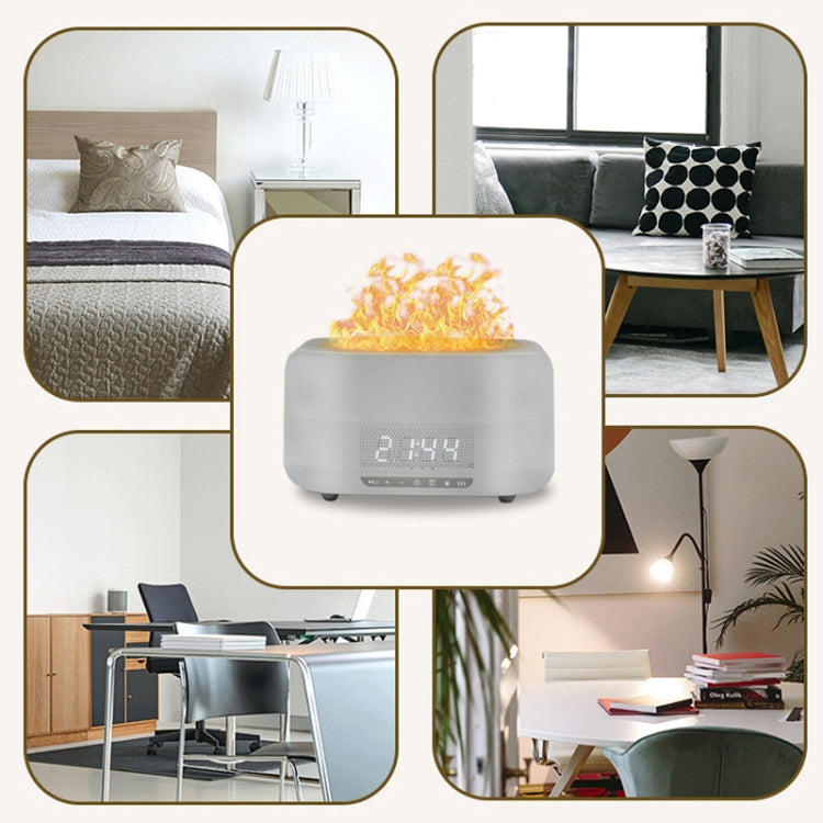 400ml Simulation Flame Humidifier with essential oil and simulated flame effect, designed for aromatherapy and humidification.