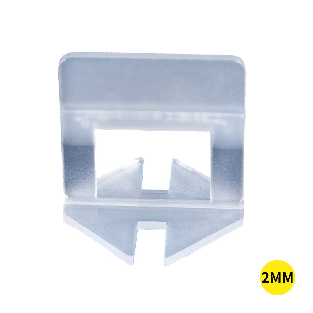 400x 2MM Tile Leveling System Clips with wedges and push plier, designed for precise tile installation and leveling.