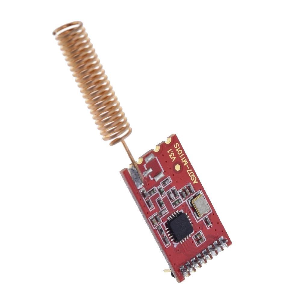 433MHz CC1101 RF Transceiver Module for Arduino with pre-soldered antenna, compact design, and Texas Instruments chipset.