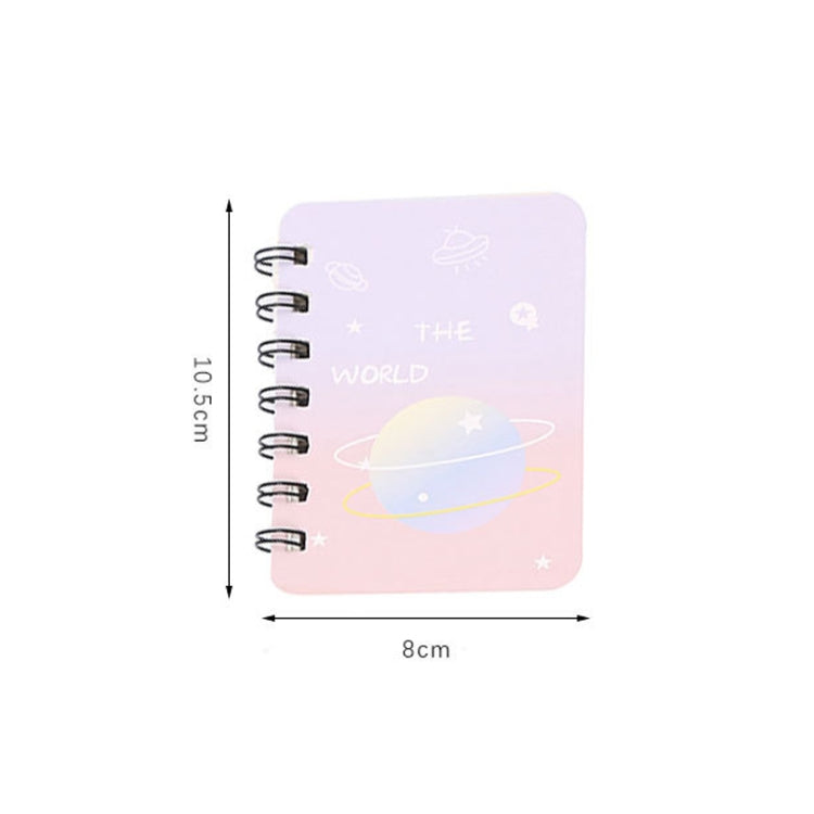4books Set A7 Side Flip Loop Book, portable mini notebook diary with thickened paper and rounded edges, ideal for writing on the go.