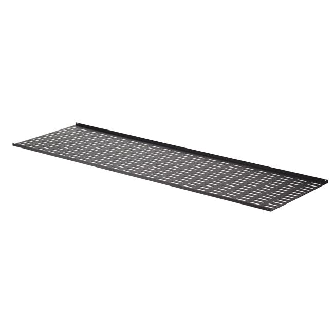 400mm wide cable tray designed for 42RU server racks, made from galvanised steel with perforated design for airflow.
