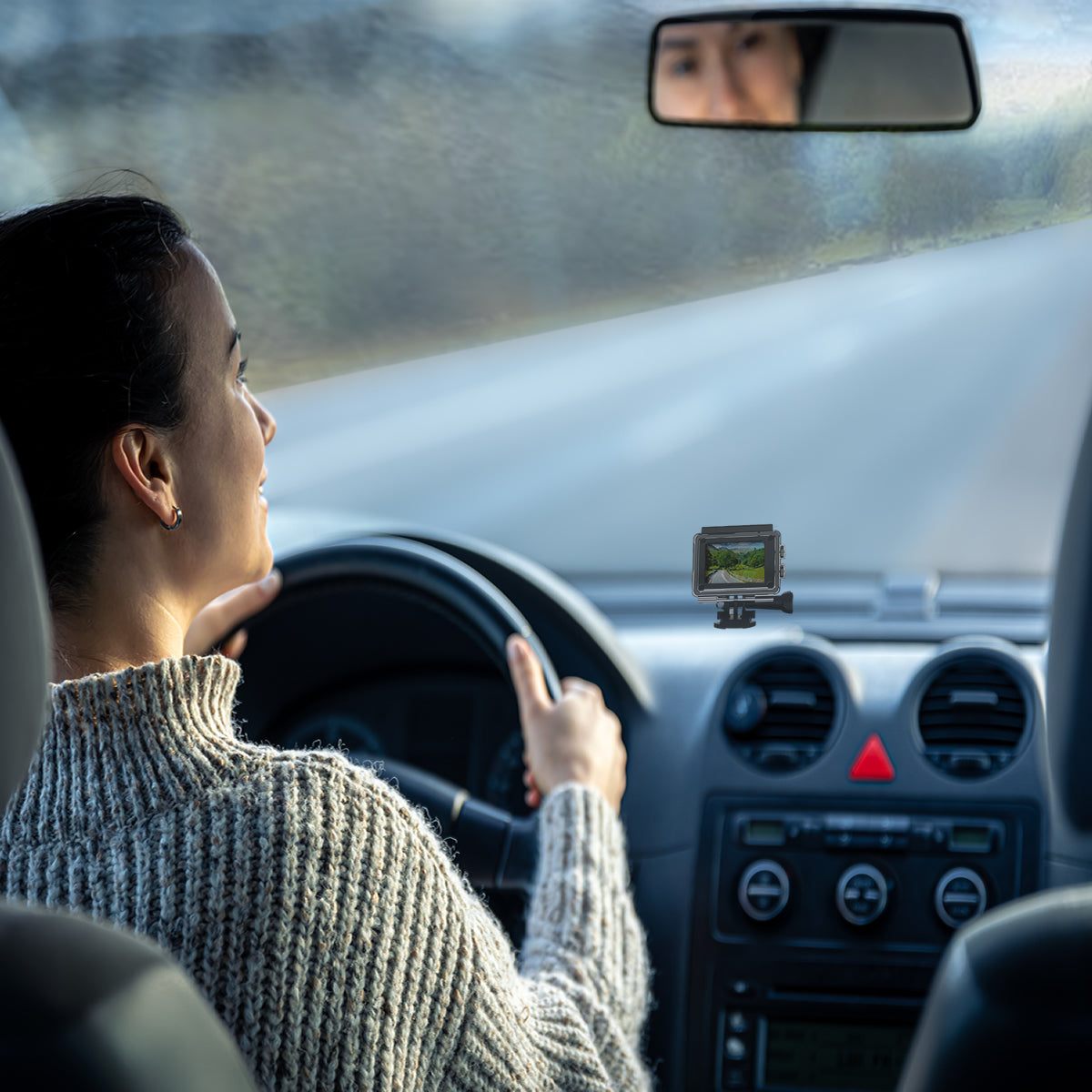 4K Waterproof All Digital UHD WiFi Camera with RF remote and accessories, showcasing its compact design and rugged features for outdoor adventures.