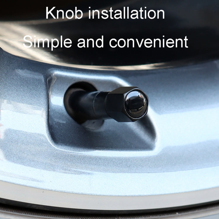 Set of 4 zinc alloy car tire labeling valve covers with resin crystal finish, designed for durability and style.