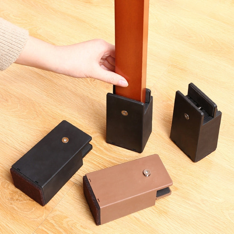 4pcs Adjustable Furniture Heightening Feet Pad set, showcasing the pads designed for stability and protection of furniture legs.