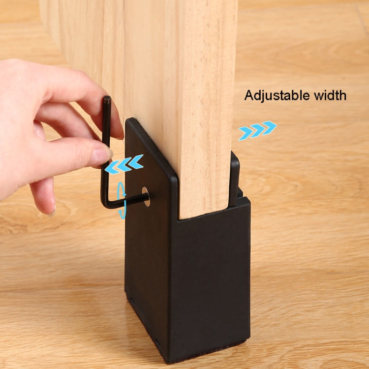 4pcs Adjustable Furniture Heightening Feet Pad set, designed for stability and protection of furniture legs.