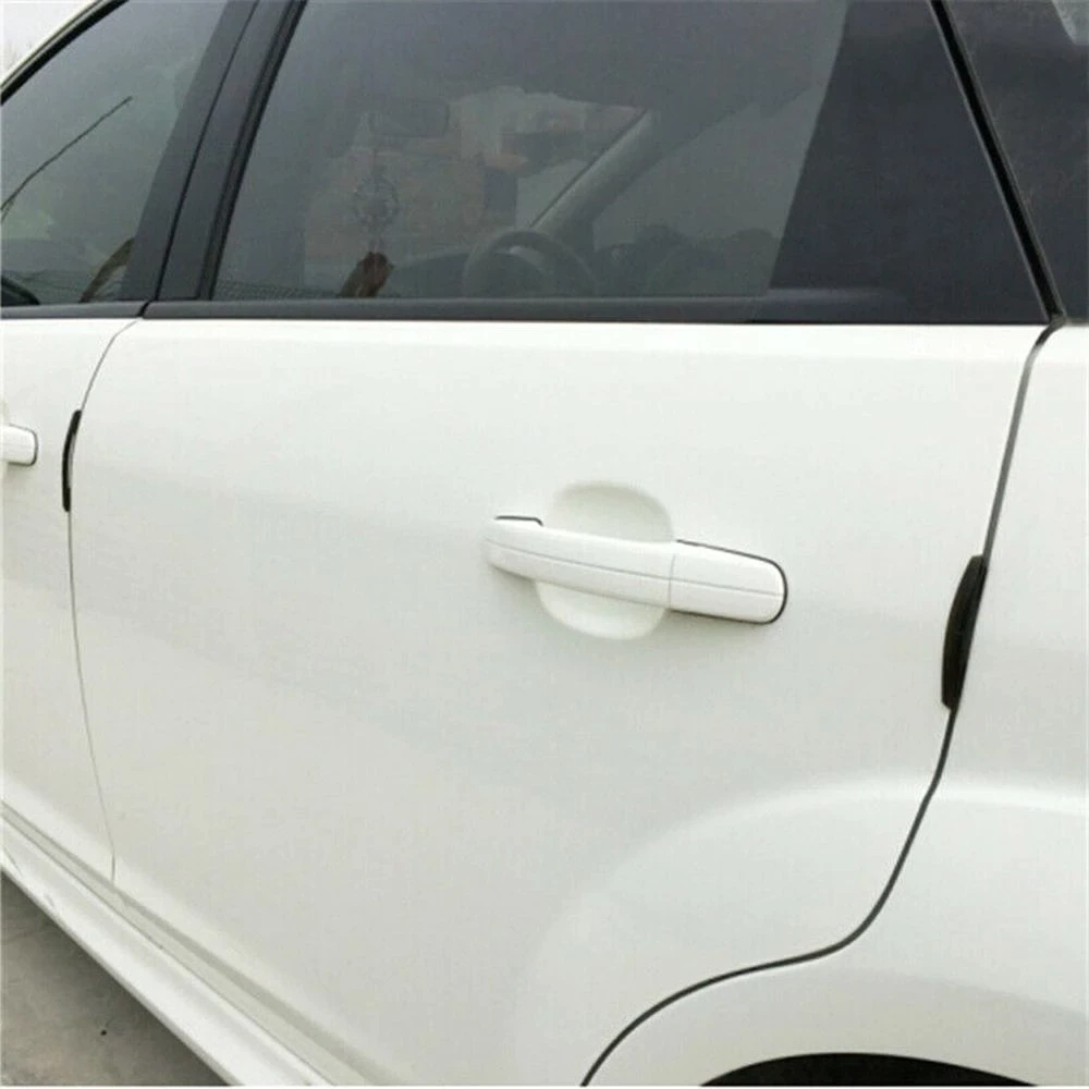 4x Anti-Collision Guard Strip Cover for car door edges, made of high-quality material, designed to prevent scratches and enhance vehicle appearance.