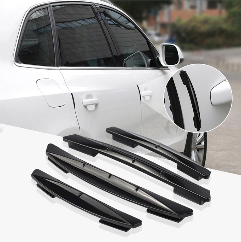 4x Anti-Collision Guard Strip Cover for car door edges, made of high-quality material, designed to prevent scratches and enhance vehicle appearance.