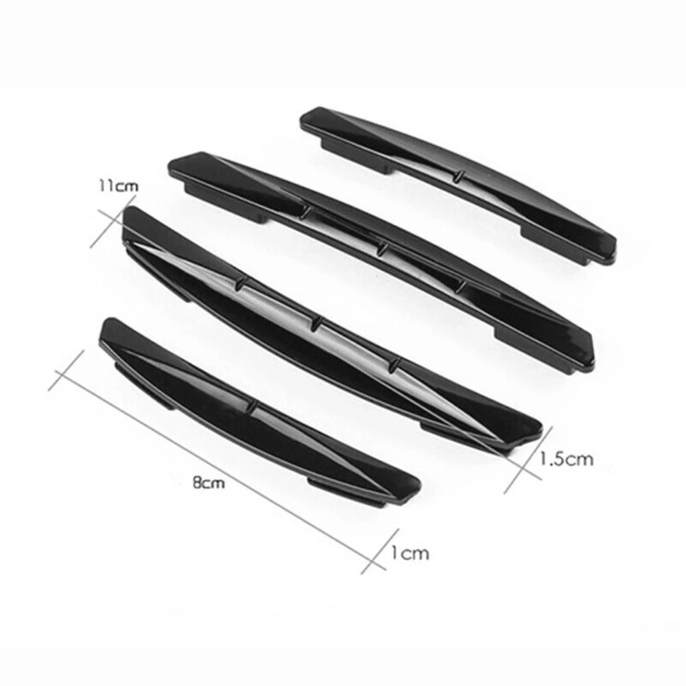 4x Anti-Collision Guard Strip Cover for car door edges, made of high-quality material, designed to prevent scratches and enhance vehicle appearance.
