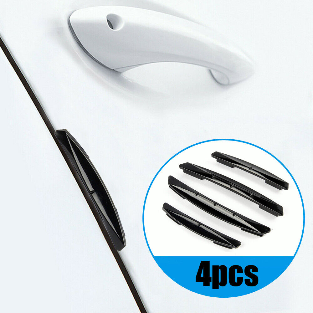 4x Anti-Collision Guard Strip Cover for car door edges, made of high-quality material, designed to prevent scratches and enhance vehicle appearance.