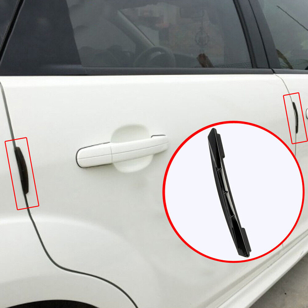 4x Anti-Collision Guard Strip Cover for car door edges, made of high-quality material, designed to prevent scratches and enhance vehicle appearance.