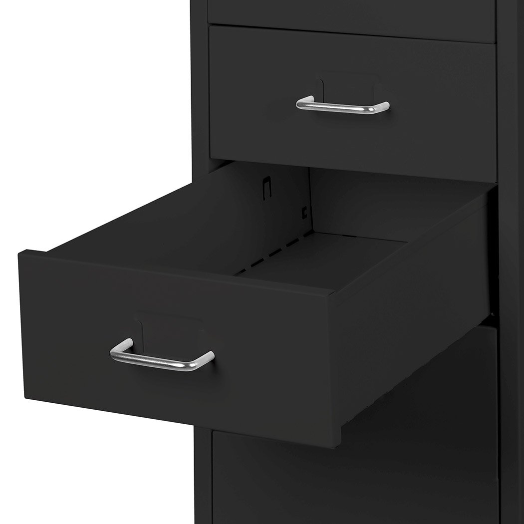 5 Drawers Portable Cabinet Rack in black with marble base, showcasing its stylish design and spacious drawers.