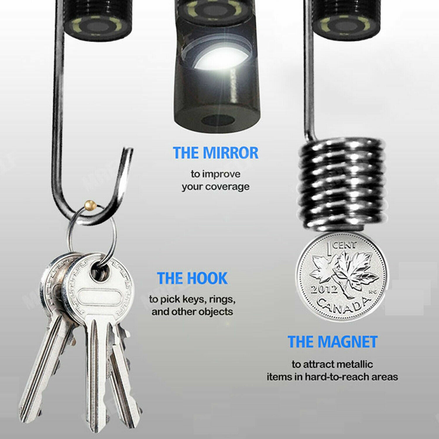 5M Snake Endoscope Borescope USB Camera with 6 LEDs, ideal for inspections in tight spaces.