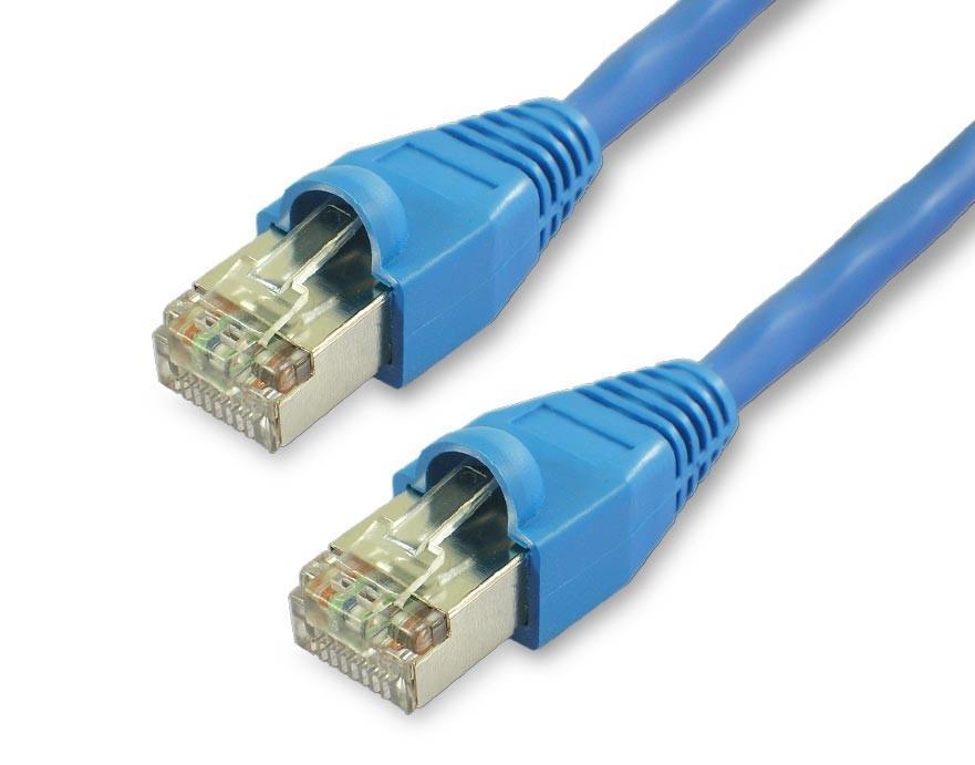 5m Cat6 FTP Shielded Patch Cord in blue, featuring durable connectors and high-quality copper wiring for optimal performance.