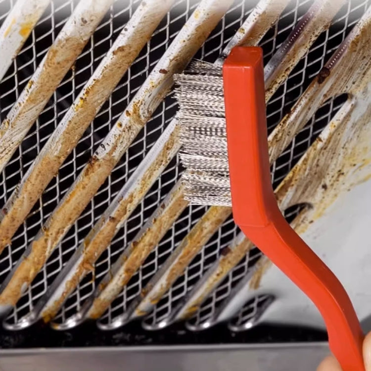 5-piece multifunctional kitchen stove cleaning brush set with various brush types for effective cleaning in tight spaces.