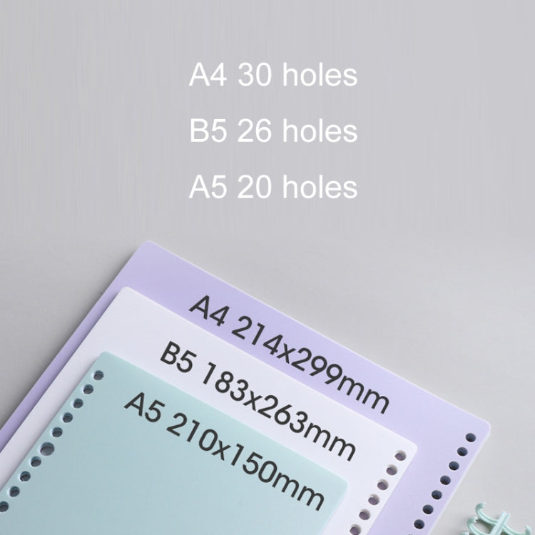 5sets Frosted Loose-Leaf Book Cover in various sizes, showcasing their frosted finish and rounded corners.