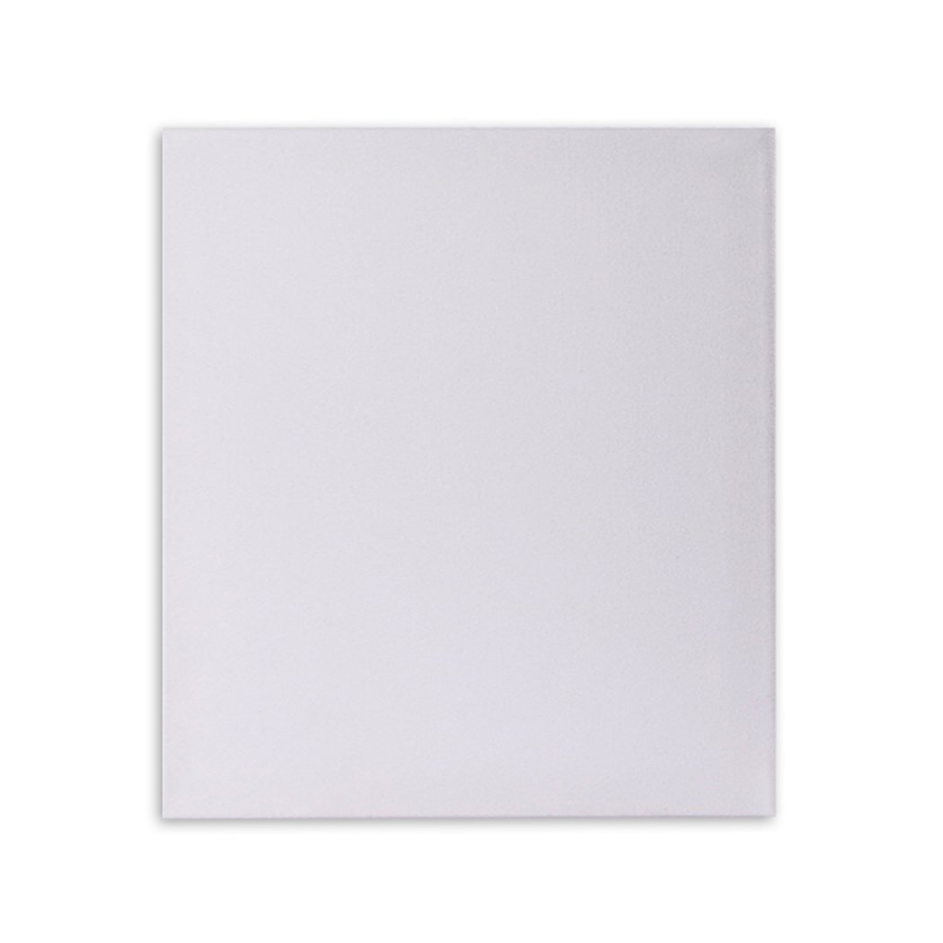 Five blank artist stretched canvases stacked together, showcasing a sturdy frame and primed surface for oil and acrylic painting.