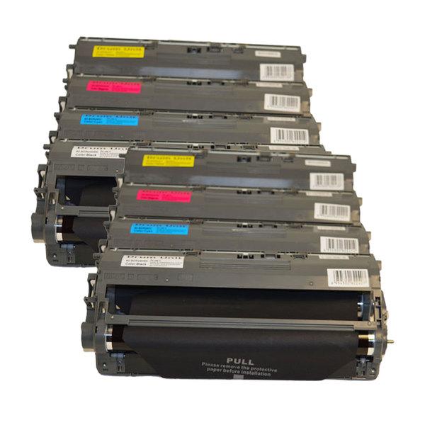 60-BDR240 Premium Generic Drum Unit set including 2 black, cyan, magenta, and yellow drum units, designed for high-quality printing.