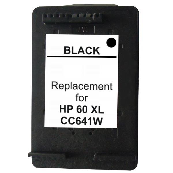 60XL Black Remanufactured Inkjet Cartridge, showcasing its sleek design and high-quality build for reliable printing.