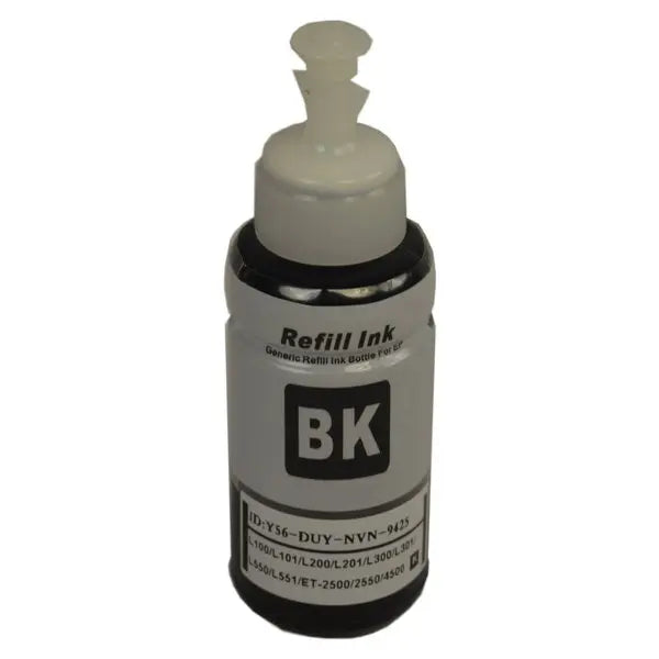 664 Generic Black Refill Bottle with a sleek design, ideal for various liquids.