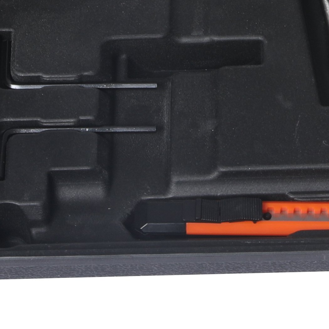 67PCS Tyre Repair Kit with various tools in a sturdy case, designed for emergency puncture repairs on vehicles.