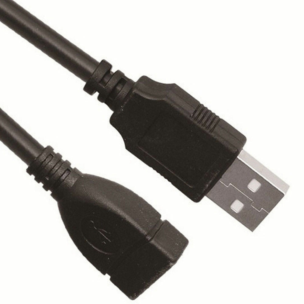6FT USB 2.0 Male to Female Extension Data Charger Cable, showcasing its connectors and length.